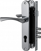 Картинка Корпус замка в комплекте с ручкой FUARO SET F9011W/B CP хром